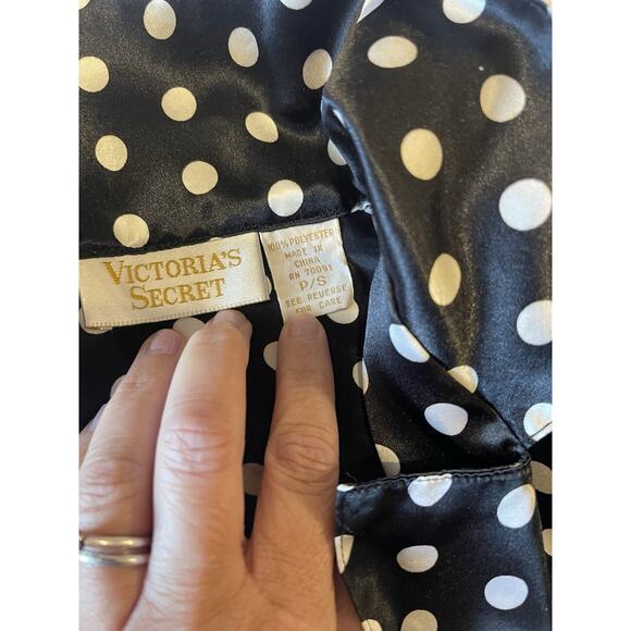 Vintage Victoria's Secret Gold Label Y2K Polka Dot Tunic/Mini Dress/Chamise - Picture 6 of 7
